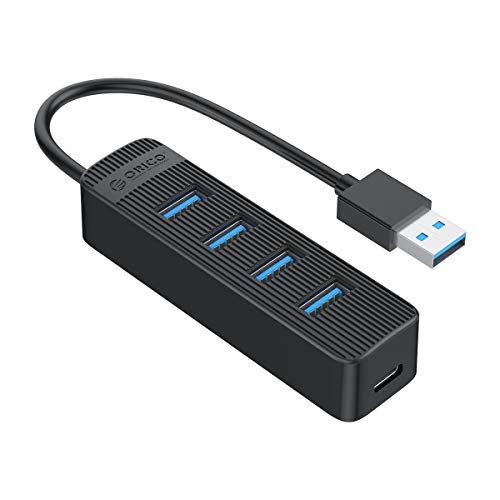 ORICO USB-3.0-Hub, tragbarer Daten-Splitter mit 4 Anschlüssen und zusätzlichem USB-C-betriebenem Modus, Laptop Zubehör ORICO USB-3.0-Hub, tragbarer Daten-Splitter mit 4 Anschlüssen und zusätzlichem USB-C-betriebenem Modus, Laptop Zubehör von ORICO