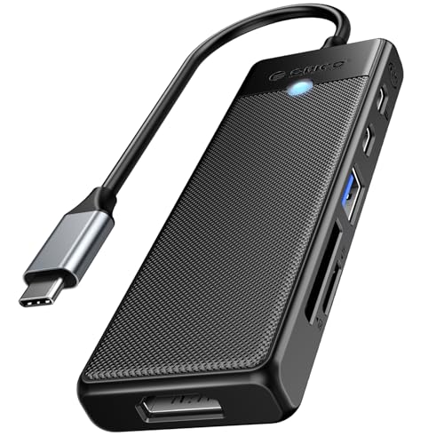 ORICO USB C HUB, 6 in 1 USB C Docking Station Adapter mit 100W Power Delivery, 4K@30Hz HDMI,SD/TF Kartenleser, 1xUSB A und 1xTyp C 5Gbps Datenports für MacBook M1, iPad Pro, Surface Pro und Mehr ORICO USB C HUB, 6 in 1 USB C Docking Station Adapter mit 100W Power Delivery, 4K@30Hz HDMI,SD/TF Kartenleser, 1xUSB A und 1xTyp C 5Gbps Datenports für MacBook M1, iPad Pro, Surface Pro und Mehr von ORICO