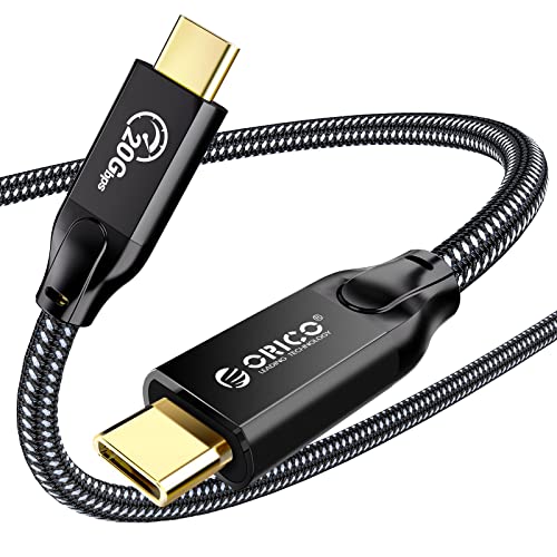 ORICO USB C Kabel, 20 Gbps USB 3.2 Gen2X2 Datenkabel, USB C auf USB C Ladekabel 100W, Unterstützung von 4K@60 Hz, kompatibel Laptop, Mobiltelefon, Hubs, Docking Stations, 2M von ORICO