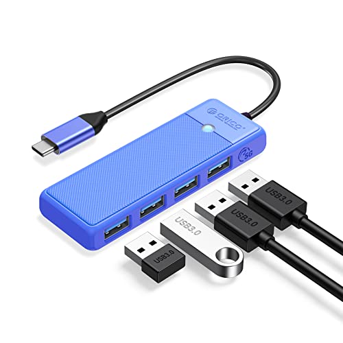 USB C Hub, ORICO USB Hub 4 Ports USB 3.0 Hub, USB Verteiler 5Gbps USB C Adapter für MacBook, MacBook Air, iMac, MacPro, Windows Laptops und Ultrabooks, 0.15M Blau USB C Hub, ORICO USB Hub 4 Ports USB 3.0 Hub, USB Verteiler 5Gbps USB C Adapter für MacBook, MacBook Air, iMac, MacPro, Windows Laptops und Ultrabooks, 0.15M Blau von ORICO