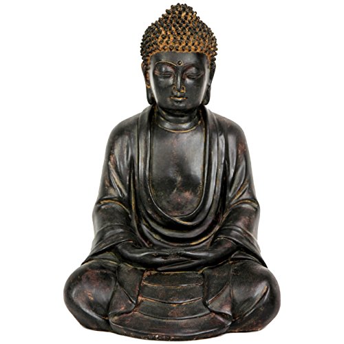 ORIENTAL FURNITURE Japanische Buddha-Statue, sitzend, 22,9 cm von ORIENTAL FURNITURE