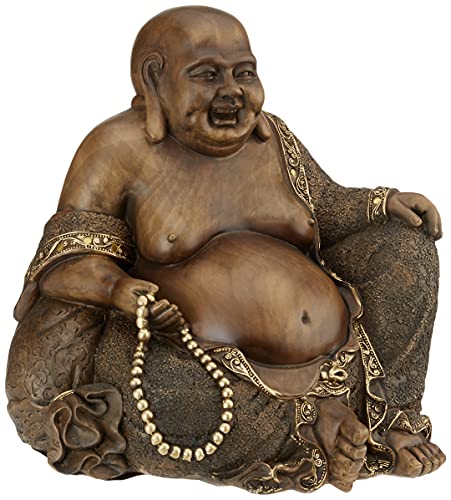 ORIENTAL FURNITURE 10" Sitting Hotei Happy Buddha Statue von ORIENTAL FURNITURE