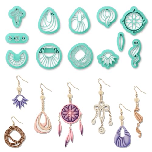 ORIGACH 12 Stück Boho Knoten Makramee Tonausstecher Polymer Ton Schneider Tonausstecher Im Traumfänger Design Für Ohrringe Mit Transparenter Aufbewahrungsbox ORIGACH 12 Stück Boho Knoten Makramee Tonausstecher Polymer Ton Schneider Tonausstecher Im Traumfänger Design Für Ohrringe Mit Transparenter Aufbewahrungsbox von ORIGACH