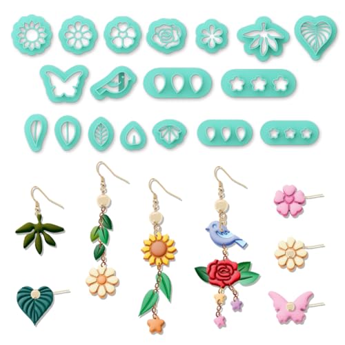 ORIGACH 18 Stück Frühlings Tonausstecher Polymer Ton Schneider Tonausstecher Mit Blumen Und Blattdesign Für Ohrringe Mit Transparenter Aufbewahrungsbox ORIGACH 18 Stück Frühlings Tonausstecher Polymer Ton Schneider Tonausstecher Mit Blumen Und Blattdesign Für Ohrringe Mit Transparenter Aufbewahrungsbox von ORIGACH
