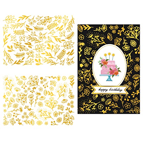 ORIGACH 2 PCS Blume Hintergrund Heißfolien-Platte Metall für DIY Scrapbooking Papier Karten dekorieren Prägefolie handgemachte Handwerk von ORIGACH
