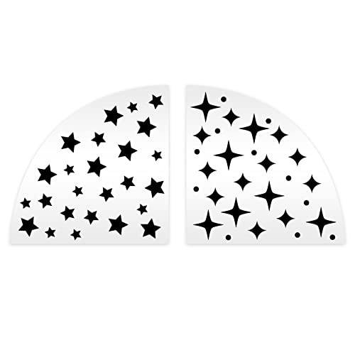 ORIGACH 2 Stück Zeichen Schablonen Vorlagen Mini Sterne Schablonen, Zum Malen Der Wand Holz Segeltuch Stoff Kleidung DIY Kunstdekoration von ORIGACH