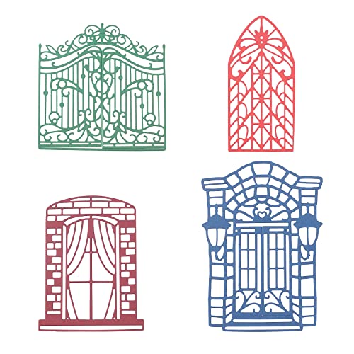 ORIGACH 4 Stück Tür Fensterrahmen Spitze Hintergrund Stanzungen Prägeschablonen Vorlage Form für DIY Scrapbooking Album Dekorative Papierstanzen Kartenherstellung ORIGACH 4 Stück Tür Fensterrahmen Spitze Hintergrund Stanzungen Prägeschablonen Vorlage Form für DIY Scrapbooking Album Dekorative Papierstanzen Kartenherstellung von ORIGACH
