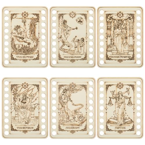 ORIGACH 6 Set Tarot-Stickgarn-Aufbewahrungshalter, Holz-Stickgarn, große Arcana-Deck-Organizer-Karten mit 18 Positionen, Nähgarnhalter für DIY-Nähgarn, 8,9 x 12,9 cm ORIGACH 6 Set Tarot-Stickgarn-Aufbewahrungshalter, Holz-Stickgarn, große Arcana-Deck-Organizer-Karten mit 18 Positionen, Nähgarnhalter für DIY-Nähgarn, 8,9 x 12,9 cm von ORIGACH