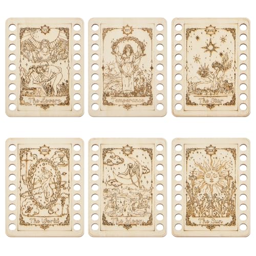 ORIGACH 6 Set Tarot Sticktwist Organizer Karten Holz Kreuzstich Fadenhalter Stickerei Floss Organizer Stickgarn Halter für Gewinde Sewing Craft Kreuzstichzubehör ORIGACH 6 Set Tarot Sticktwist Organizer Karten Holz Kreuzstich Fadenhalter Stickerei Floss Organizer Stickgarn Halter für Gewinde Sewing Craft Kreuzstichzubehör von ORIGACH