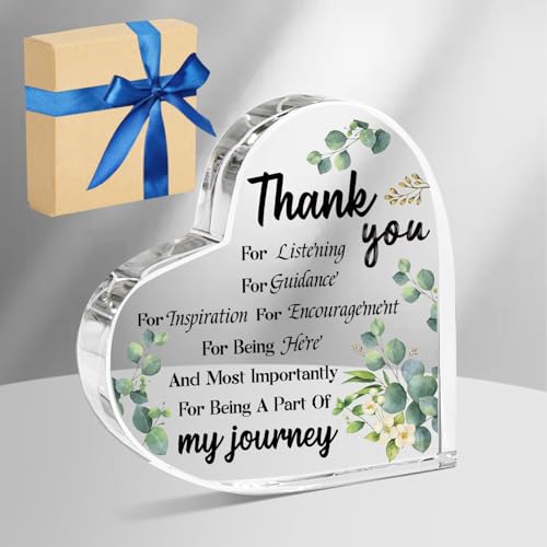 ORIGACH Herz Dankeschön Geschenke für Frauen Männer - Danke für das Zuhören Acryl Anerkennung Geschenke für Lehrer Chef Vorgesetzter - Leiter Mitarbeiter Abschied Ruhestand Geschenke von ORIGACH