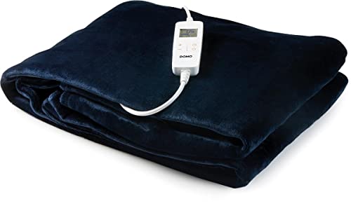 DOMO DO637ED Elektrische Heizdecke - 180 x 130 cm - Flanell-Fleece - waschbar - Timer - Überhitzungsschutz - 1P - 160 W- blau DOMO DO637ED Elektrische Heizdecke - 180 x 130 cm - Flanell-Fleece - waschbar - Timer - Überhitzungsschutz - 1P - 160 W- blau von Domo