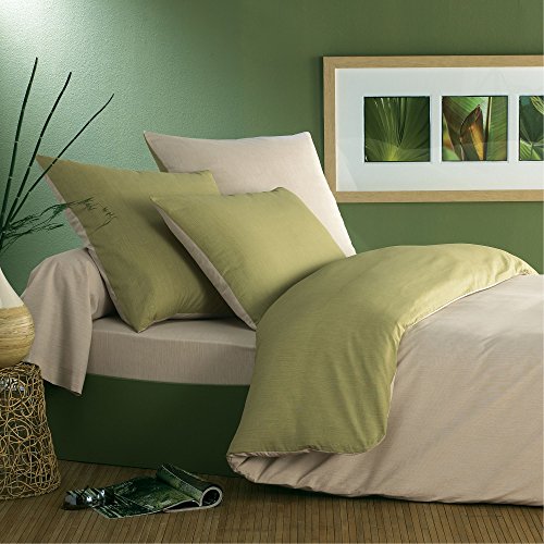 ORIGIN Rinde Bettbezug, Bambus, elfenbeinfarben/Schaumstoff, 240 x 220 cm von ORIGIN