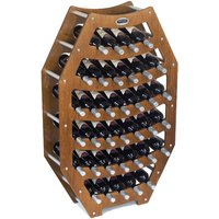 Original Legno Italia - Weinregal aus Holz, Flaschenregal mit Nussbaum‑Finish auf Rollen für Weinflaschen, made in italy, mod. Ottagono, B.36 L75 x von ORIGINAL LEGNO ITALIA