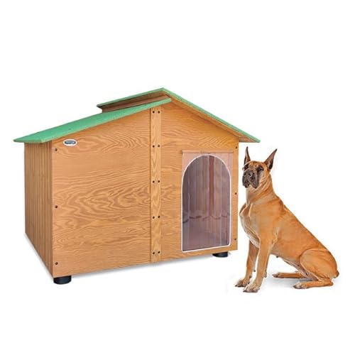 Hundehütte aus Holz für den Außenbereich, verstärkt, inklusive Vorhang, hergestellt in Italien, extra groß, 150 x 125 x 115 cm Hundehütte aus Holz für den Außenbereich, verstärkt, inklusive Vorhang, hergestellt in Italien, extra groß, 150 x 125 x 115 cm von ORIGINAL LEGNO