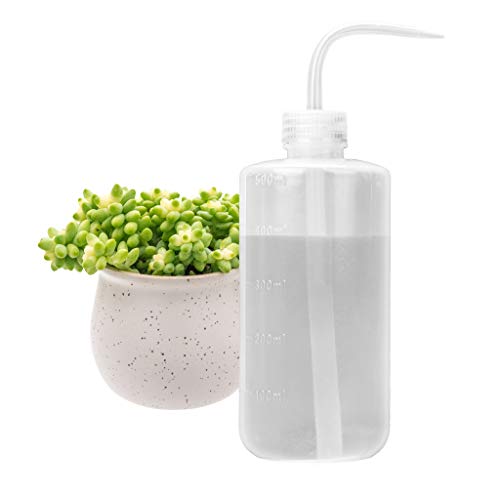 Bewässerung Flasche 500 ml mit auslaufsicherem O-Ring für Zimmerpflanzen Sukkulente Kaktus Kunststoff Squeeze Wasser kann Bonsai Terrarium Orchideen Sämling Lab Wash Label Tattoo Gerät von ORIMERC