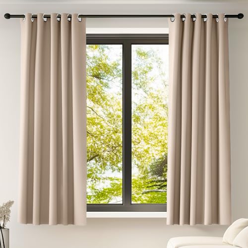 ORINOVA Blickdicht Vorhang Thermovorhang Hitzeschutz 140x160 cm Beige Wohnzimmer Vorhänge Schlafzimmer Fenster Verdunkelung mit Ösen 2er Set ORINOVA Blickdicht Vorhang Thermovorhang Hitzeschutz 140x160 cm Beige Wohnzimmer Vorhänge Schlafzimmer Fenster Verdunkelung mit Ösen 2er Set von ORINOVA