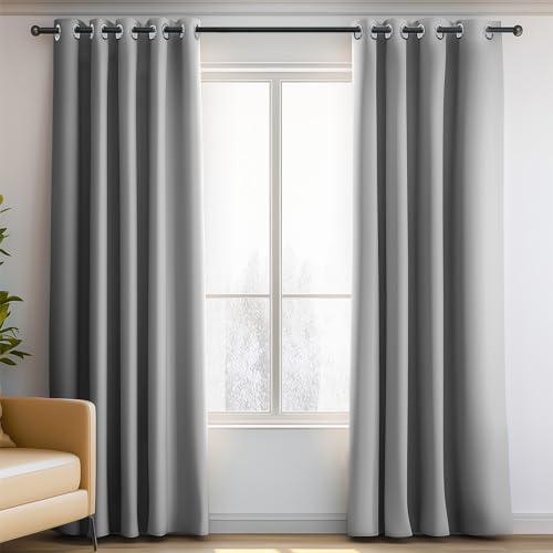 ORINOVA Blickdichte Verdunklungsvorhänge 107x183 cm Grau Thermovorhang Hitzeschutz Vorhänge Schlafzimmer Wohnzimmer Vorhang mit Ösen 2er Set ORINOVA Blickdichte Verdunklungsvorhänge 107x183 cm Grau Thermovorhang Hitzeschutz Vorhänge Schlafzimmer Wohnzimmer Vorhang mit Ösen 2er Set von ORINOVA