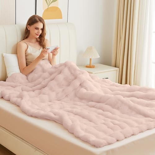 ORINOVA Bubble Decke Kuscheldecke Flauschig Rosa 230x230 cm Kunstfell Sofadecke Kuschelig Kuschelweich Wohndecke Plüschdecke Schlafzimmer Fleecedecke ORINOVA Bubble Decke Kuscheldecke Flauschig Rosa 230x230 cm Kunstfell Sofadecke Kuschelig Kuschelweich Wohndecke Plüschdecke Schlafzimmer Fleecedecke von ORINOVA