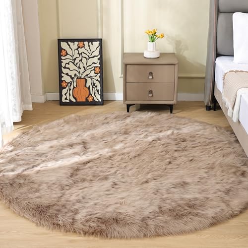 ORINOVA Fellteppich Kunstfell Teppich Beige Rund 180 cm ORINOVA Fellteppich Kunstfell Teppich Beige Rund 180 cm von ORINOVA