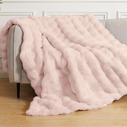 ORINOVA Kuscheldecke Flauschig 130x150 cm Decke Rosa Plüschdecke Kunstfell Flauschige Felldecke Decke Sofadecke Kuschelig Wohndecke Fleecedecke Bett von ORINOVA
