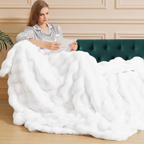 ORINOVA Kuscheldecke Flauschige Bubble Warme Decke Weiß 150x200 cm Sofadecke Kuschelig Kunstfell Felldecke Plüschdecke Fleecedecke Wohndecke Bett ORINOVA Kuscheldecke Flauschige Bubble Warme Decke Weiß 150x200 cm Sofadecke Kuschelig Kunstfell Felldecke Plüschdecke Fleecedecke Wohndecke Bett von ORINOVA