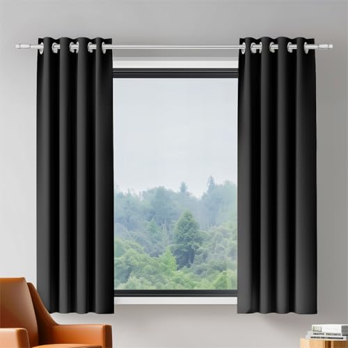 ORINOVA Vorhänge Blickdicht Thermovorhang Hitzeschutz 107x137 cm Schwarz Verdunklungsvorhänge Wohnzimmer Schlafzimmer Vorhang mit Ösen 2er Set ORINOVA Vorhänge Blickdicht Thermovorhang Hitzeschutz 107x137 cm Schwarz Verdunklungsvorhänge Wohnzimmer Schlafzimmer Vorhang mit Ösen 2er Set von ORINOVA