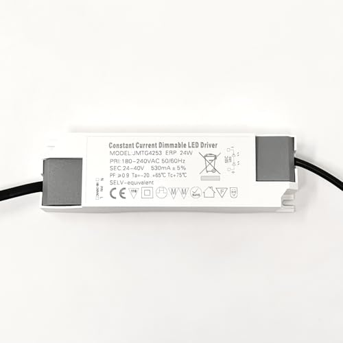 Constant Current Dimmable LED Driver JMTG4253 ERP 24W 24-40V 50/60Hz 530mA Treiber Elektronischer Transformator Trafo dimmbar weiß von ORION LIGHTSTYLE