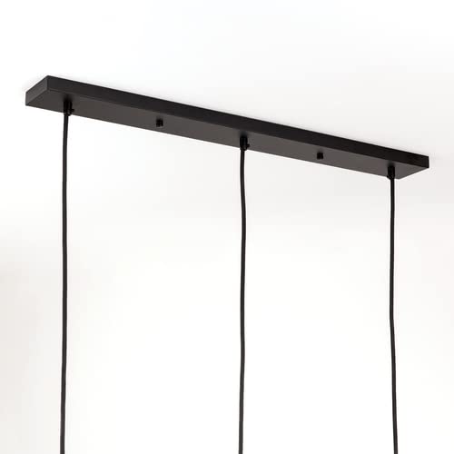 ORION LIGHTSTYLE Deckenbaldachin für Leuchte Baldachin länglich rechteckig, Abzweigdose mit 3 Kabelauslässen (70x8x2.2cm), schwarz - ideal für Esstisch von ORION LIGHTSTYLE