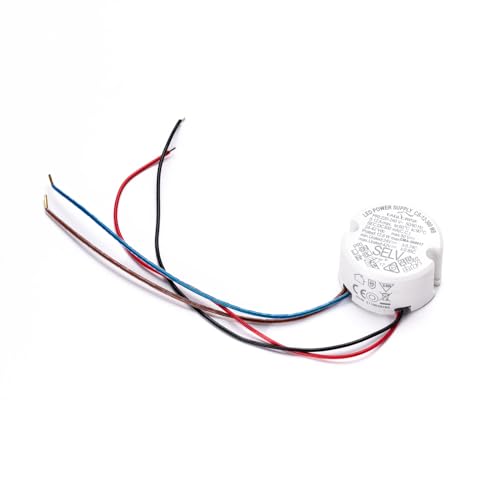 EAGLERISE Drive Elektronischer Transformator CS-12-300 MB LED Power Supply 12,6W 24-42Vdc 300mA mit Kabel weiß rund von ORION LIGHTSTYLE