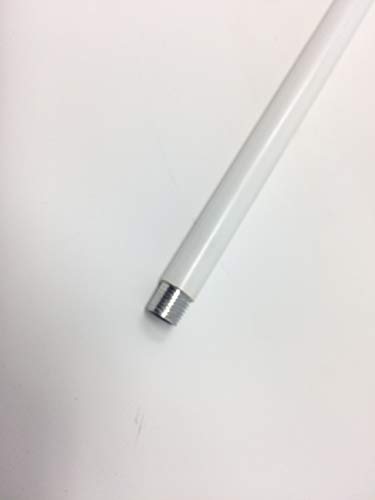 Gewinderohr Alu Weiß M10x1 Aluminiumrohr PVC Lampen- Leuchtenrohr Rohr (20cm) von ORION LIGHTSTYLE