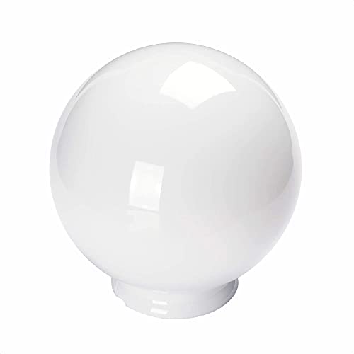 Ersatzglas als Lampenschirm (Ø 150 mm), Griffrand, Kragenrand 80 mm, Glaskugel, Opal, Weiß glänzend von ORION LIGHTSTYLE