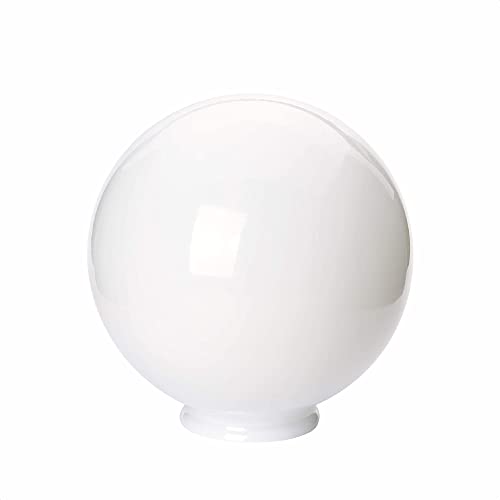 Ersatzglas als Lampenschirm (Ø 160 mm), Griffrand, Kragenrand 80 mm, Glaskugel, Opal, Weiß glänzend von ORION LIGHTSTYLE
