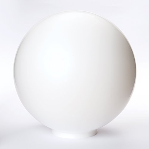 Ersatzglas als Lampenschirm (Ø 300 mm), Glaskugel mit schrägem Rand, Ø 115 mm, Glasschirm für Kronleuchter, Wandleuchten, Pendelleuchten, Stehleuchten, Opal Weiß matt von ORION LIGHTSTYLE