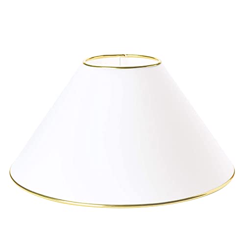 Großer Ersatz Lampenschirm 50cm Stoffschirm weiß Goldring Gold Schirm Aufnahme f. Fassung E27 Goldkante gold Großer Ersatz Lampenschirm 50cm Stoffschirm weiß Goldring Gold Schirm Aufnahme f. Fassung E27 Goldkante gold von ORION LIGHTSTYLE