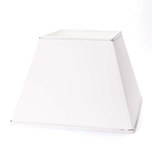 Hochwertiger Lampenschirm Stoffschirm weiß mit Silberkante eckig 30cm x30cm Hochwertiger Lampenschirm Stoffschirm weiß mit Silberkante eckig 30cm x30cm von ORION LIGHTSTYLE