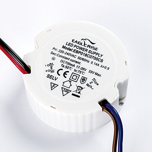 LED Driver Eaglerise EBP018C0700CS 17-26 Volt Konstant Strom 700mA 18 Watt Treiber Trafo rund weiß von ORION LIGHTSTYLE