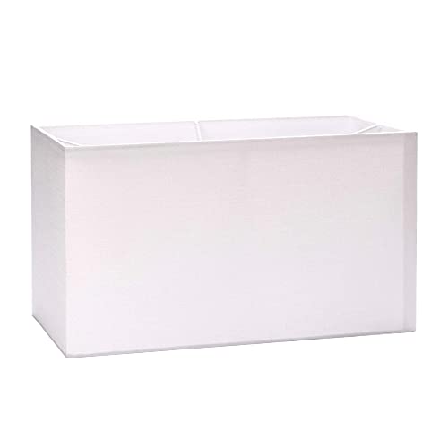 Lampenschirm Stoff, (32 x 16 x 18 cm), für Fassung E27 eckig, Ersatzschirm für Stehlampe, Tischlampe, rechteckig, Weiß von ORION LIGHTSTYLE