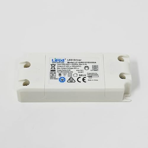 LiFud LED Driver Elektronischer Transformator LF-GIR015YE0350A 50V 15W weiß von ORION LIGHTSTYLE