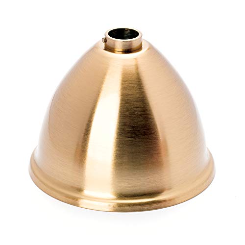 Messing Baldachin gold matt Ø 105mm x 80mm Öffnung Oben 16mm Stellring Rosette Deckenbaldachine, Lampenbaldachin, Leuchtenbaldachin und Metallbaldachin von ORION LIGHTSTYLE