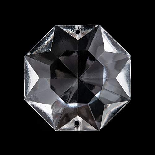 ORION LIGHTSTYLE 10x Kristallkoppen 2 Loch Koppen Pressglas 10 Stück Kristallbehang Kristalle Kronleuchter Luster Behang (32mm) von ORION LIGHTSTYLE