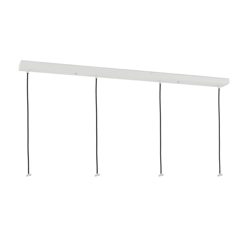ORION LIGHTSTYLE Deckenbaldachin für Leuchte Baldachin länglich rechteckig, Abzweigdose mit 4 Kabelauslässen (100x8x2.5cm), weiß - ideal für Esstisch von ORION LIGHTSTYLE