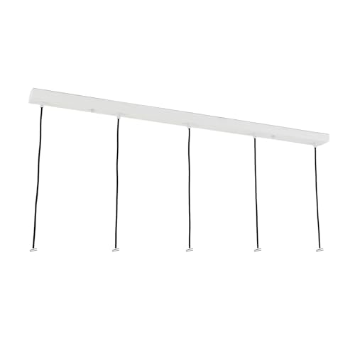 ORION LIGHTSTYLE Deckenbaldachin für Leuchte Baldachin länglich rechteckig, Abzweigdose mit 5 Kabelauslässen (120x8x2.5cm), weiß - ideal für Esstisch von ORION LIGHTSTYLE