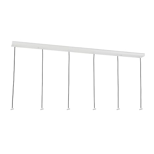 ORION LIGHTSTYLE Deckenbaldachin für Leuchte Baldachin länglich rechteckig, Abzweigdose mit 6 Kabelauslässen (150x10x2.5cm), weiß - ideal für Esstisch von ORION LIGHTSTYLE