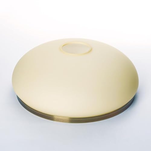 ORION LIGHTSTYLE Glas Ersatzglas mit Ring in Patina, Ø 195mm Öffnung für E27 (42mm) Fassung Leuchtenglas 19.5x8cm champagne beige antik matt von ORION LIGHTSTYLE