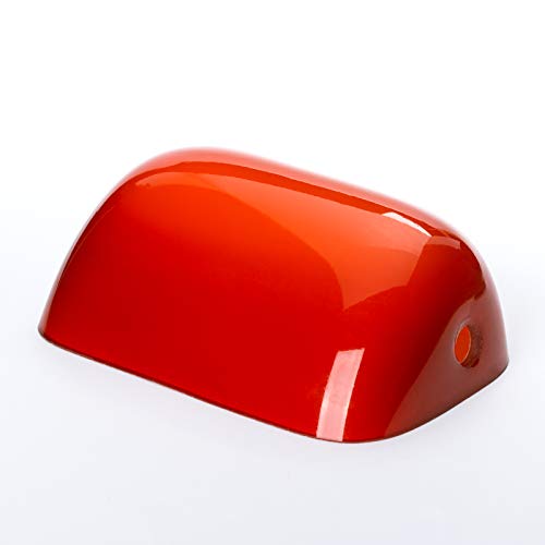 ORION LIGHTSTYLE Kleines Bankers Ersatzglas L: 150mm B: 90mm Glas Lampe Leuchte Bankerslampe Rot von ORION LIGHTSTYLE