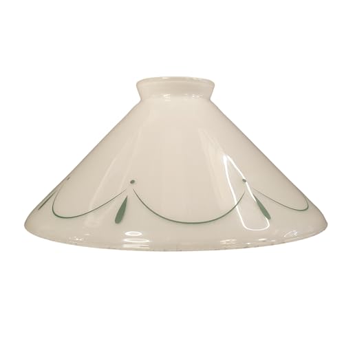 ORION LIGHTSTYLE Leuchtenglas Ersatzglas Glas für Hängeleuchte Pendelleuchte Wandleuchte Tischleuchte Ø 20cm opal glänzend mit Muster in Grün von ORION LIGHTSTYLE