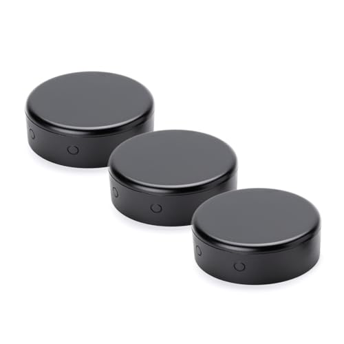 ORION LIGHTSTYLE Verteilerdose PVC Baldachin Deckendose Rosette Abzweigdose Abdeckung, schwarz, 3 Stück, rund, 70mm von ORION LIGHTSTYLE