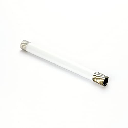 Pendelrohr aus Messing, weiß/weiss lackiert 10-120cm 2x M10x1 Rohr Leuchtenrohr Verlängerung (10cm) von ORION LIGHTSTYLE