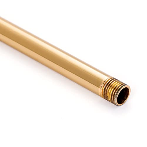 Pendelrohr aus Messing vergoldet 10-100cm 2x M10x1 Rohr Leuchtenrohr Verlängerung Gold 24 Karat (10cm) von ORION LIGHTSTYLE
