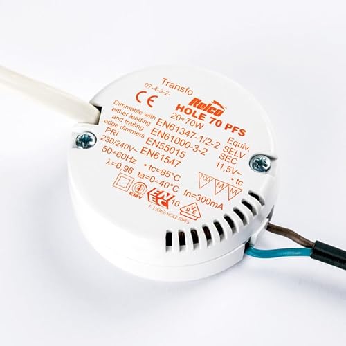 Relco Hole Elektronischer Transformator 70PFS 20-70W 12V Halogen Trafo dimmbar rund weiß Relco Hole Elektronischer Transformator 70PFS 20-70W 12V Halogen Trafo dimmbar rund weiß von ORION LIGHTSTYLE